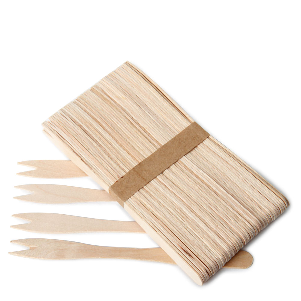 5.5" Wooden Fondue Dual Prong Skewers (1,000pc box)
